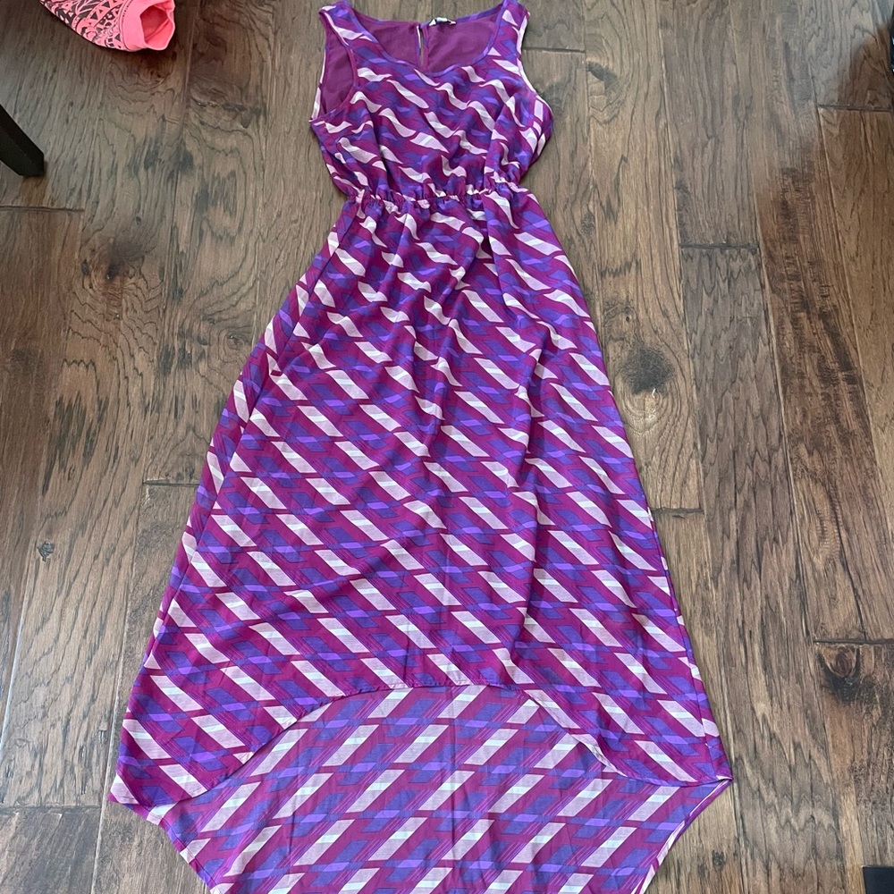 Purple high-low dress